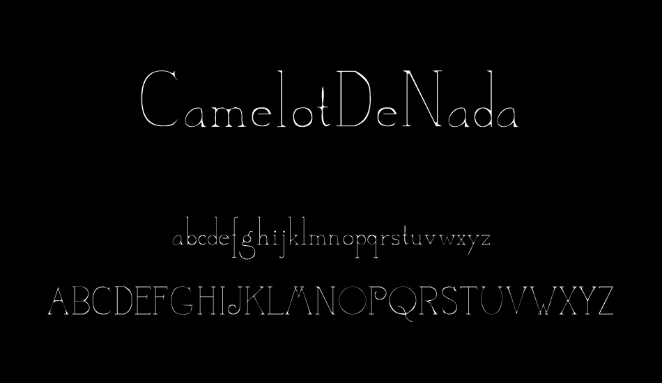 CamelotDeNada font