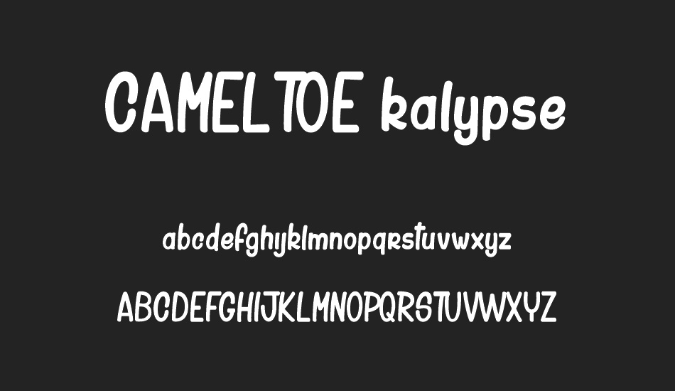 CAMELTOE kalypse font