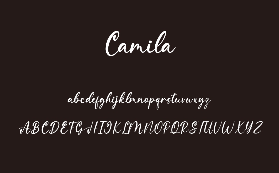 Camila font