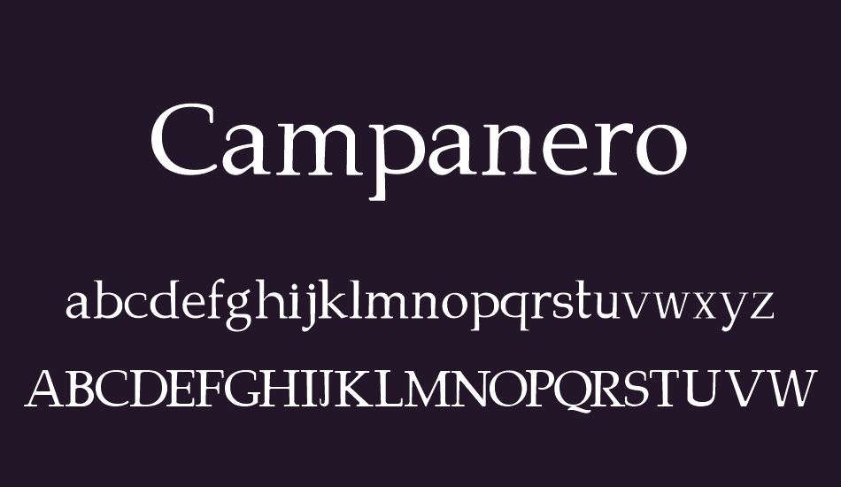 Campanero font