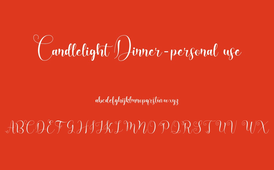 Candlelight Dinner font