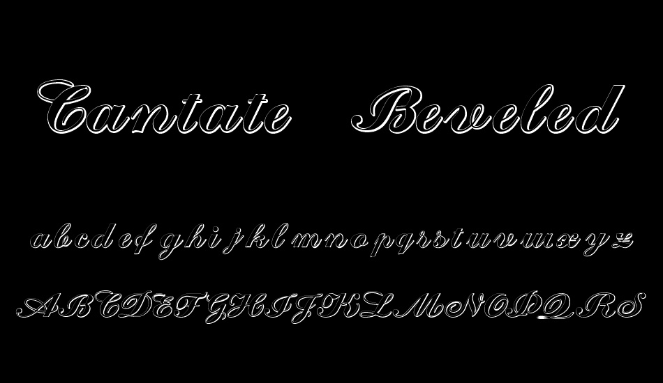 Cantate Beveled font