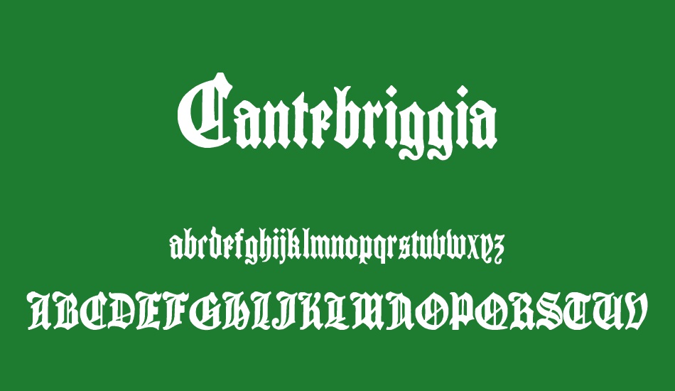 Cantebriggia font