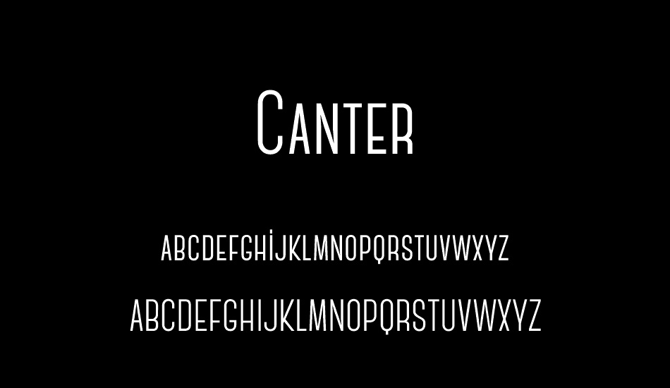 Canter font