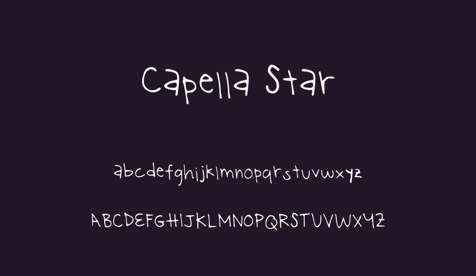 Capella Star font