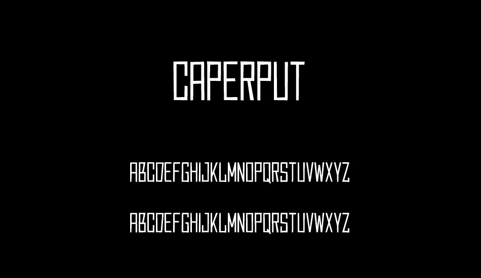 Caperput font