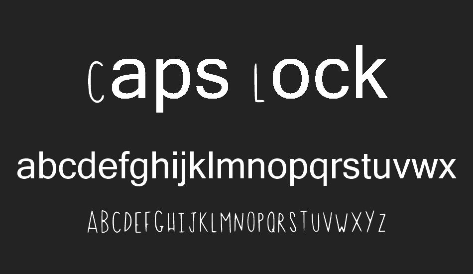 Caps Lock font