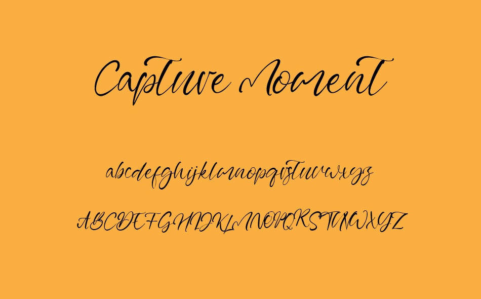 Capture Moment font