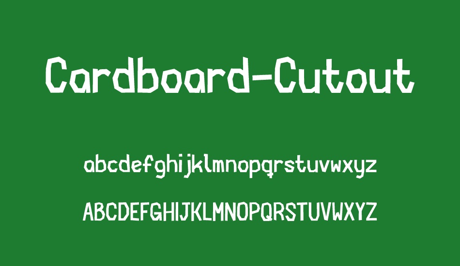 Cardboard-Cutout font