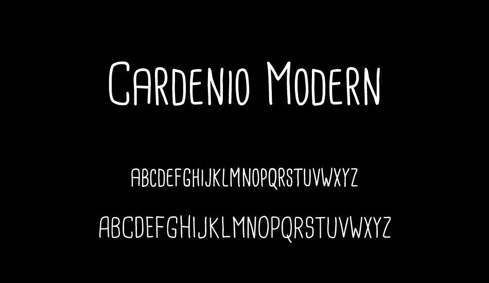 Cardenio Modern font