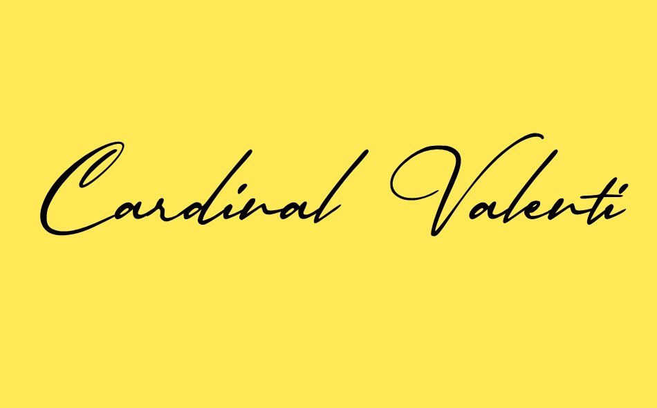 Cardinal Valentino font big