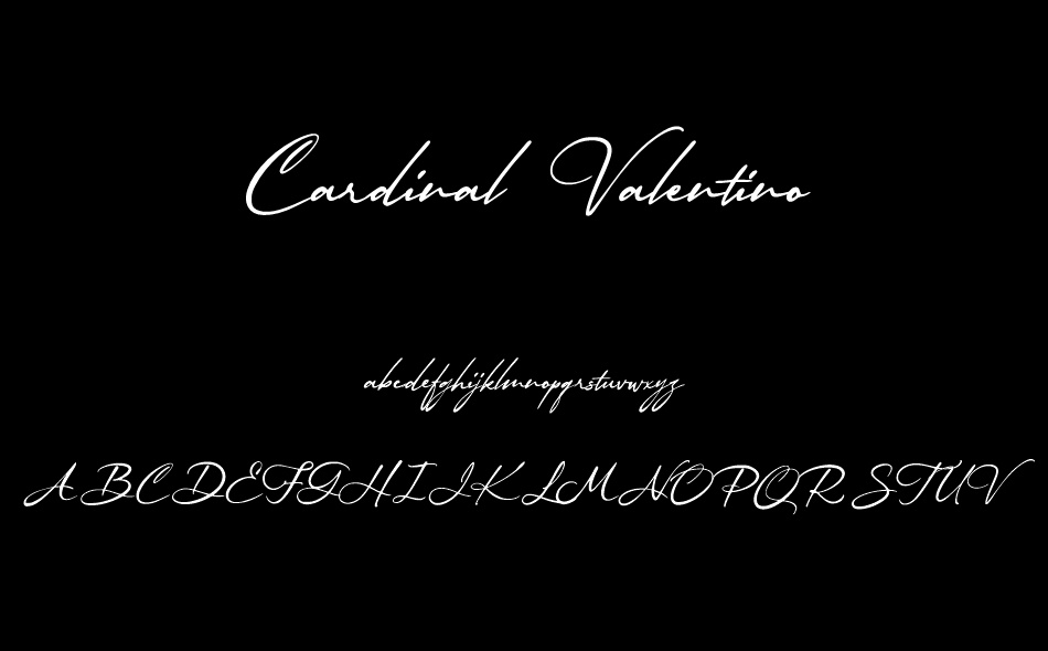 Cardinal Valentino font