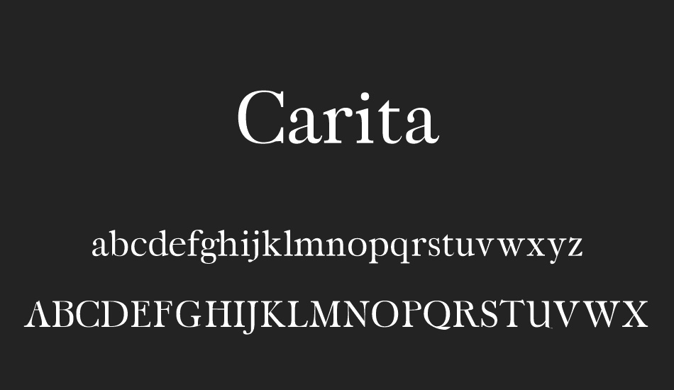 Carita font