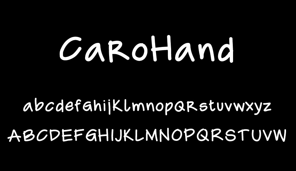 CaroHand font