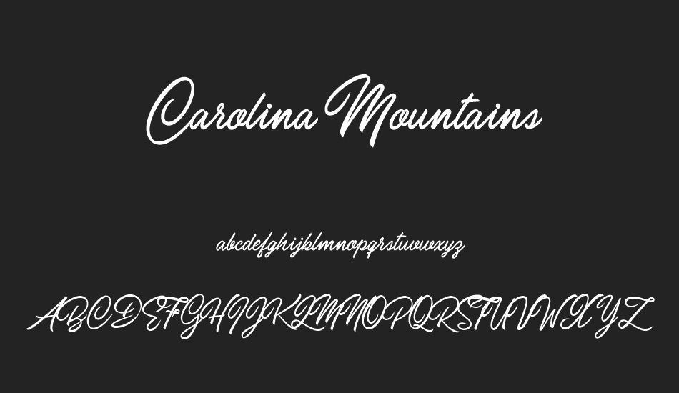 Carolina Mountains Personal Use font