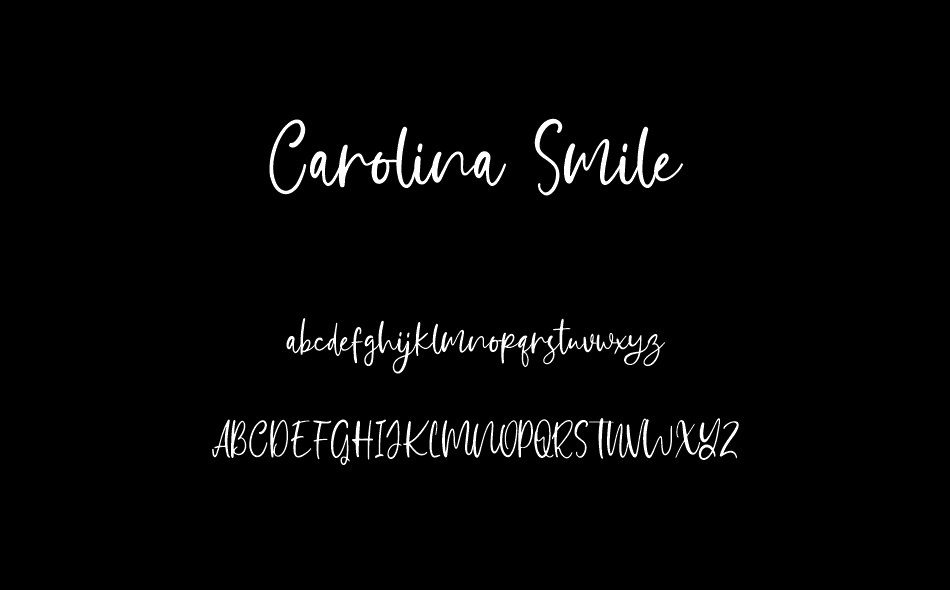 Carolina Smile font