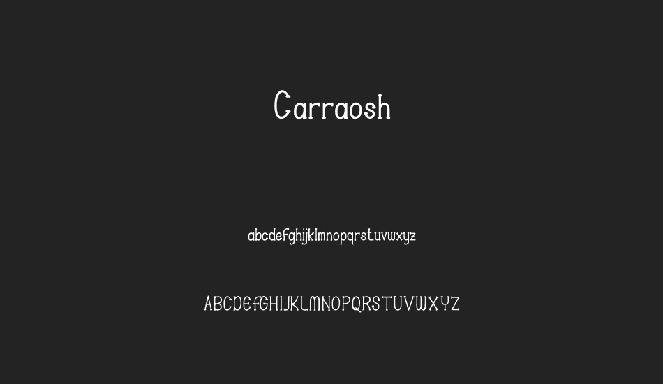 Carraosh font