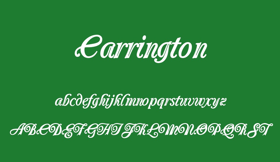 Carrington font