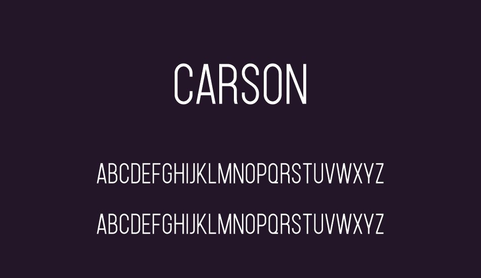 Carson font