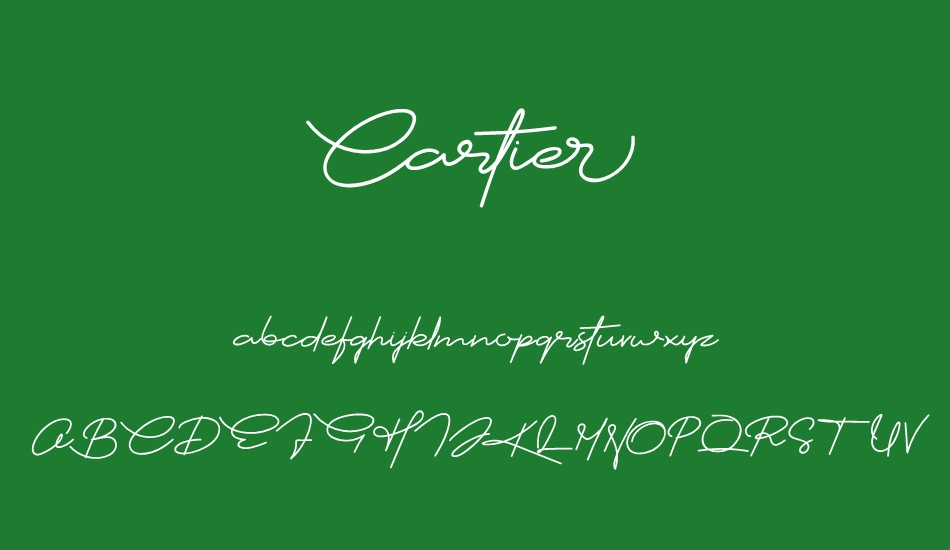 Cartier free font