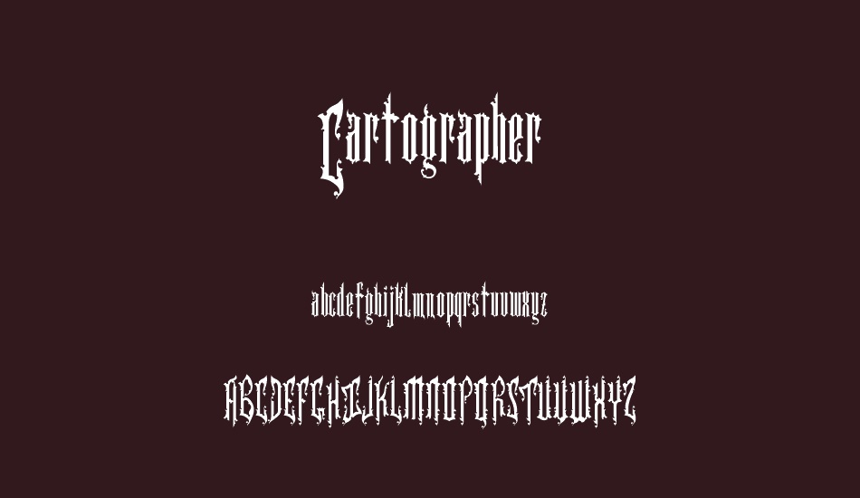 Cartographer font