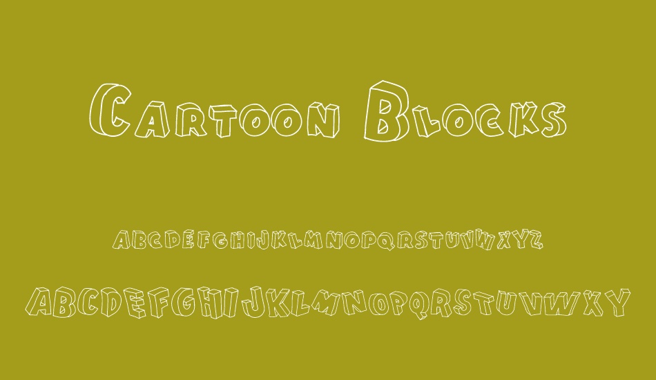 Cartoon Blocks Free Font