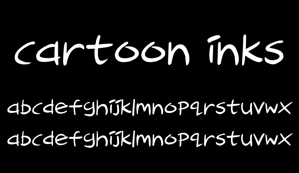 Cartoon Inkstrokes font