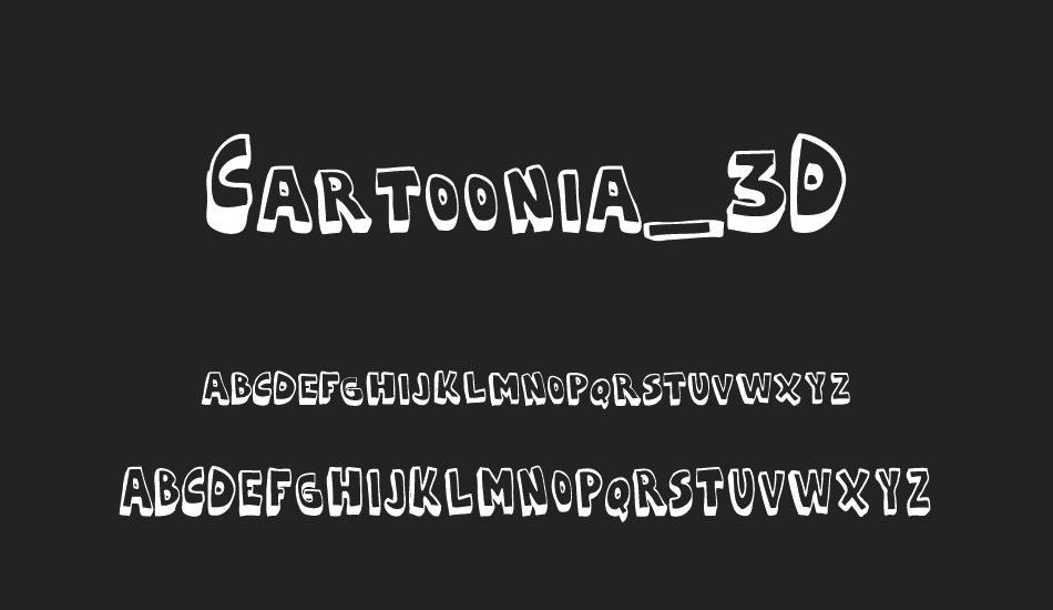 Cartoonia_3D font