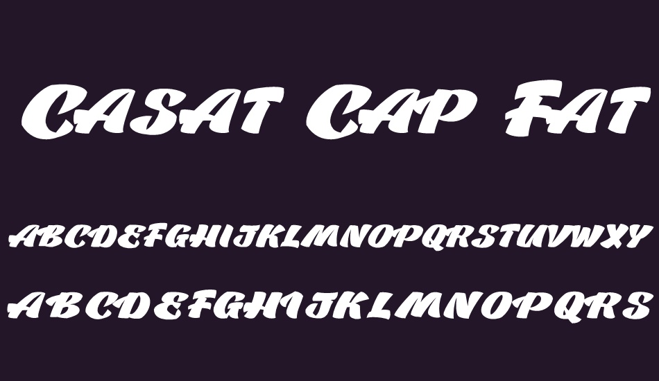 Casat Cap Fat PERSONAL USE font