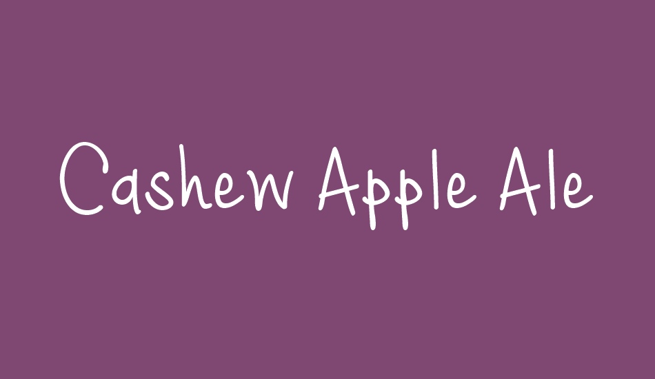 Cashew Apple Ale font big