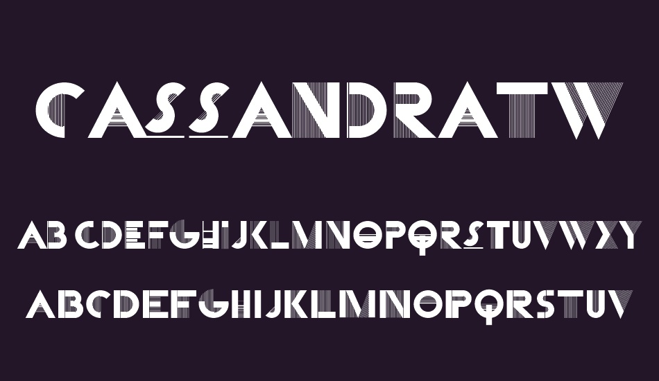 CassandraTwo font