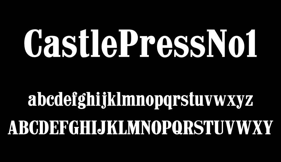 CastlePressNo1 font