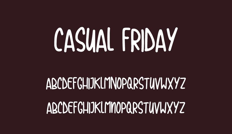 Casual Friday font