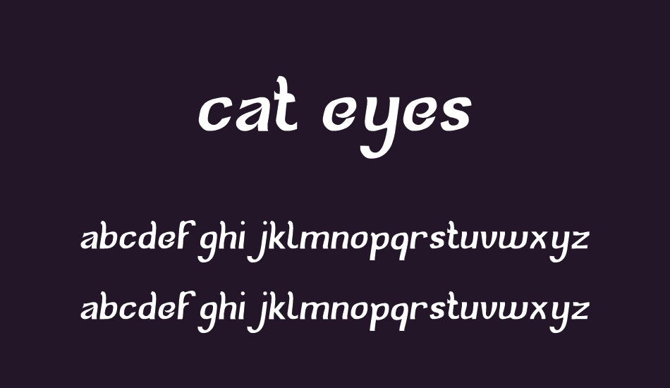 cat eyes font