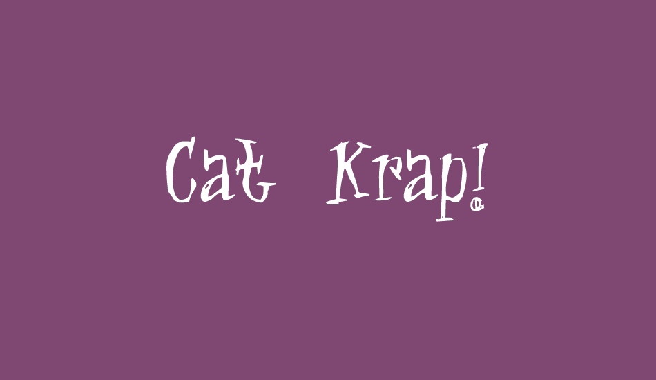 Cat Krap! font big