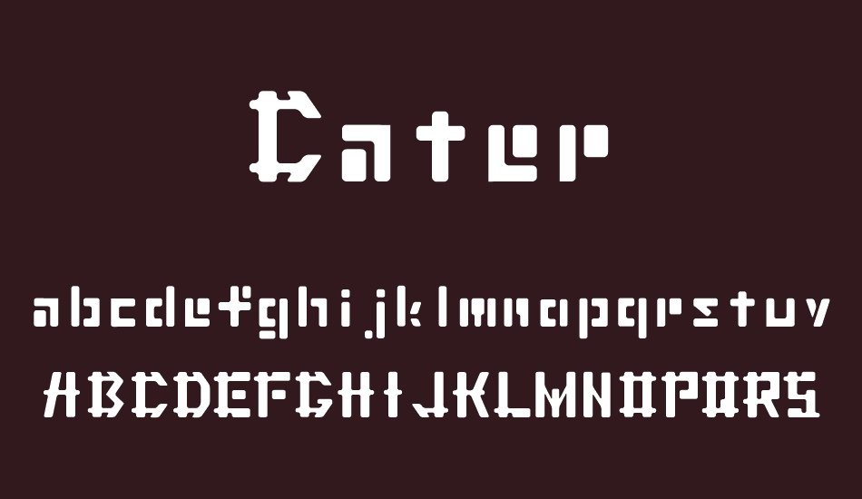 Cater font