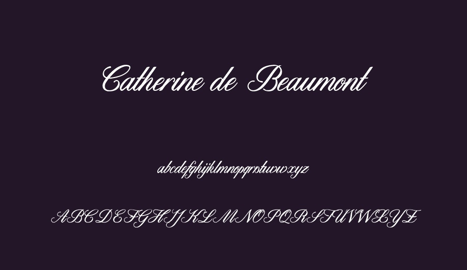 Catherine de Beaumont free font