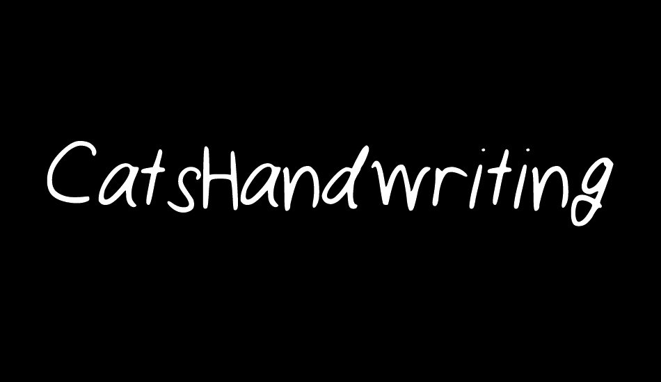 CatsHandwriting font big