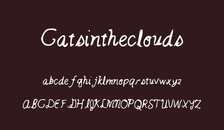 Catsintheclouds font