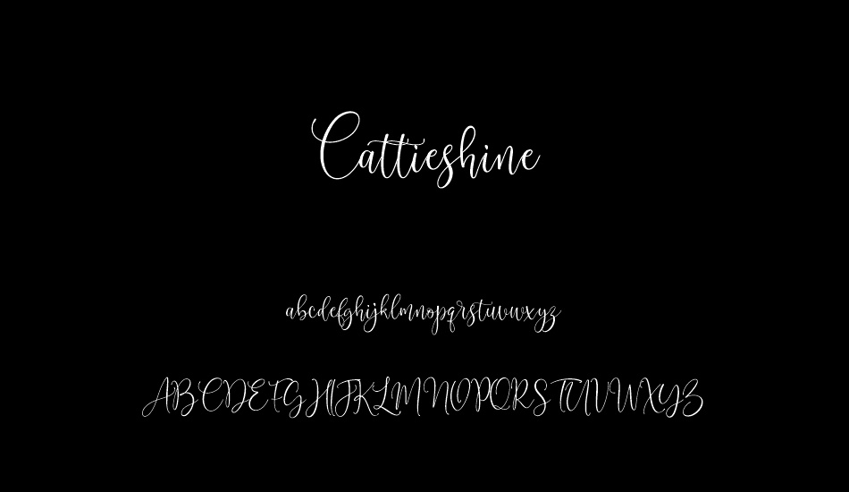 Cattieshine font