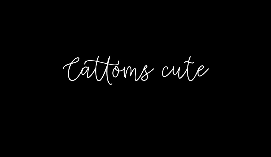 Cattoms cute font big