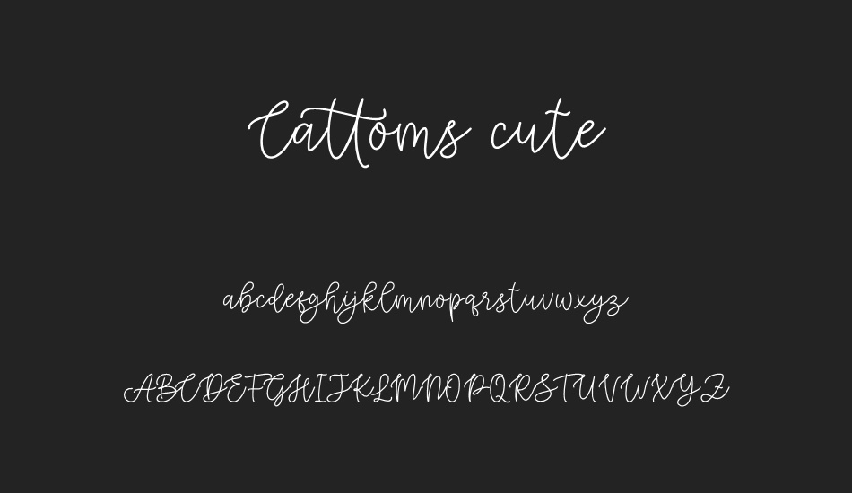 Cattoms cute font