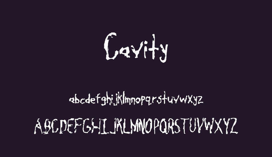 Cavity font