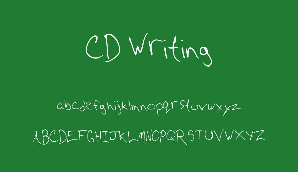 CD Writing font