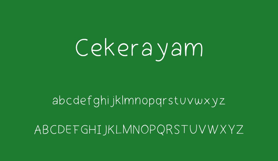 Cekerayam font