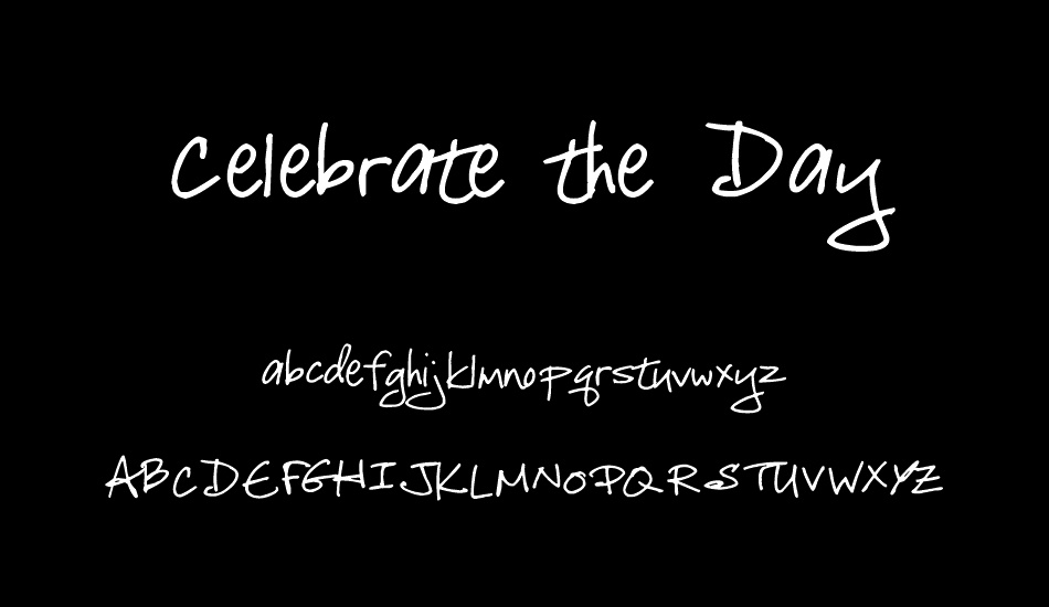 Celebrate the Day font