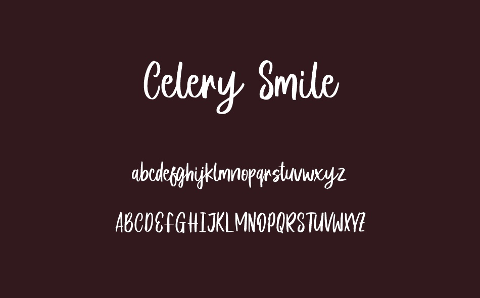 Celery Smile font