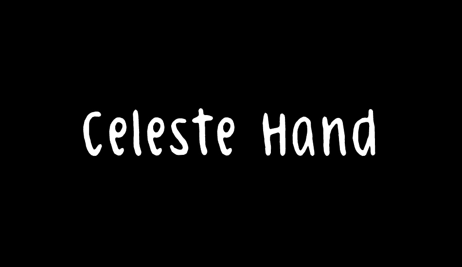 Celeste Hand font big