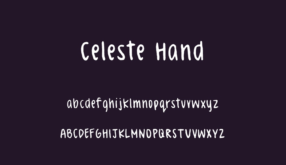 Celeste Hand font