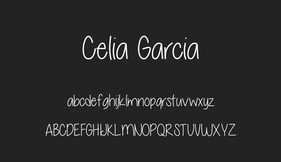 Celia Garcia font